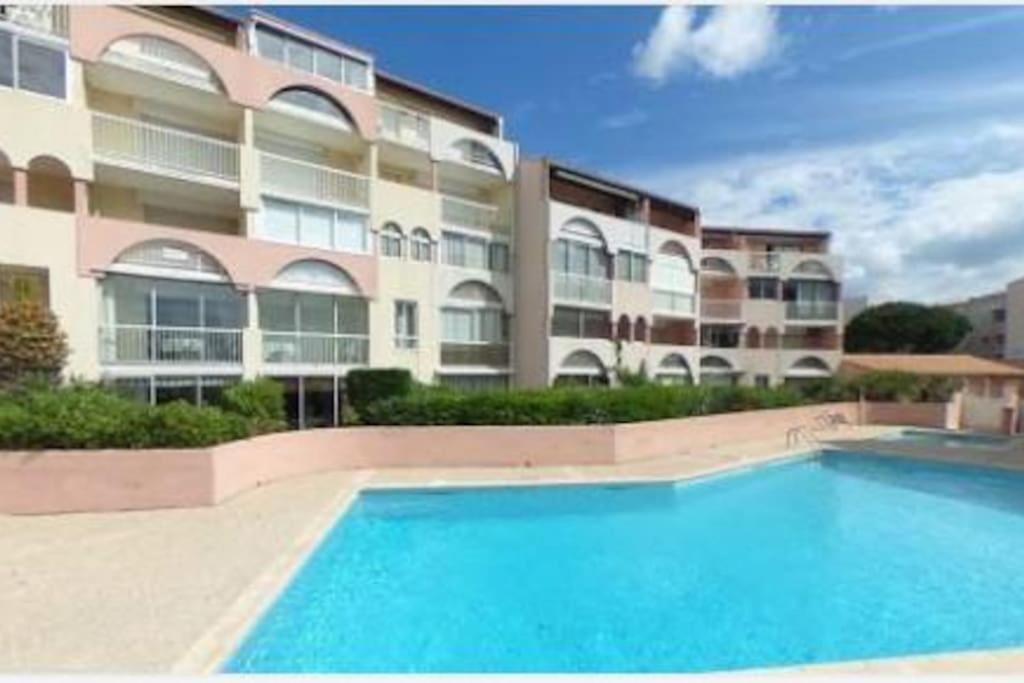 Amouvera C14, T2 Vue Mer, Piscine, Clim, Parking Agde Exteriör bild